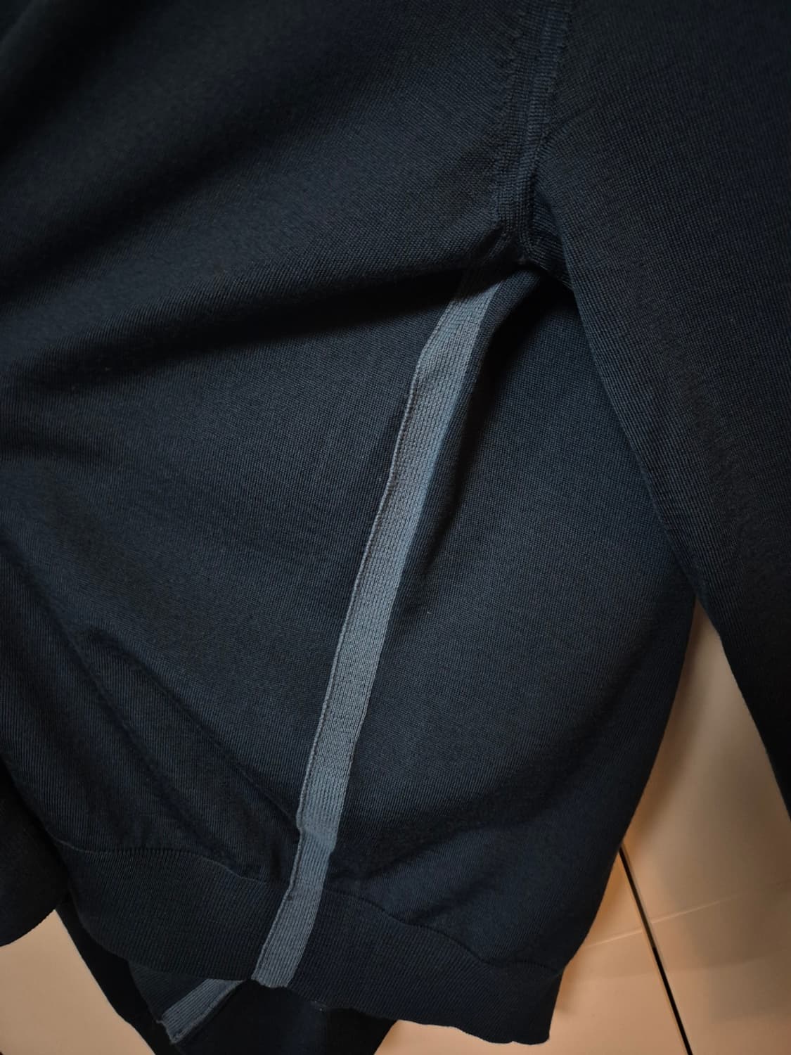 (100) 타임옴므 터콰이즈 울 카라 니트 상품이미지4