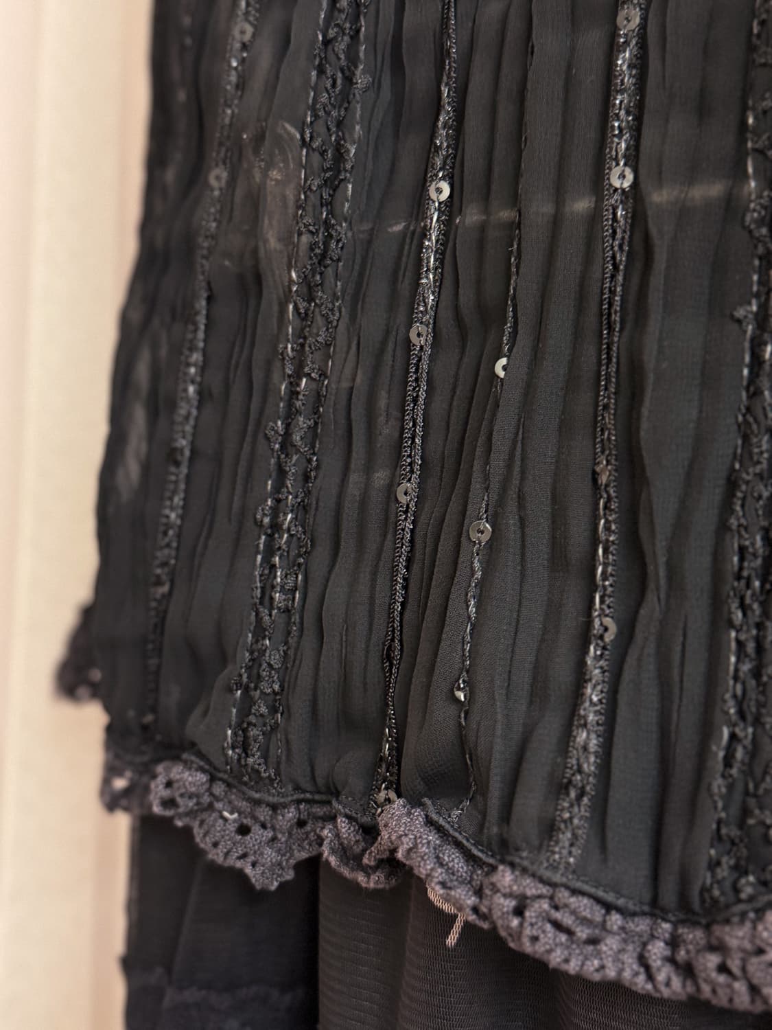 Beaded Glitter Wrinkle Vest 0196 상품이미지3