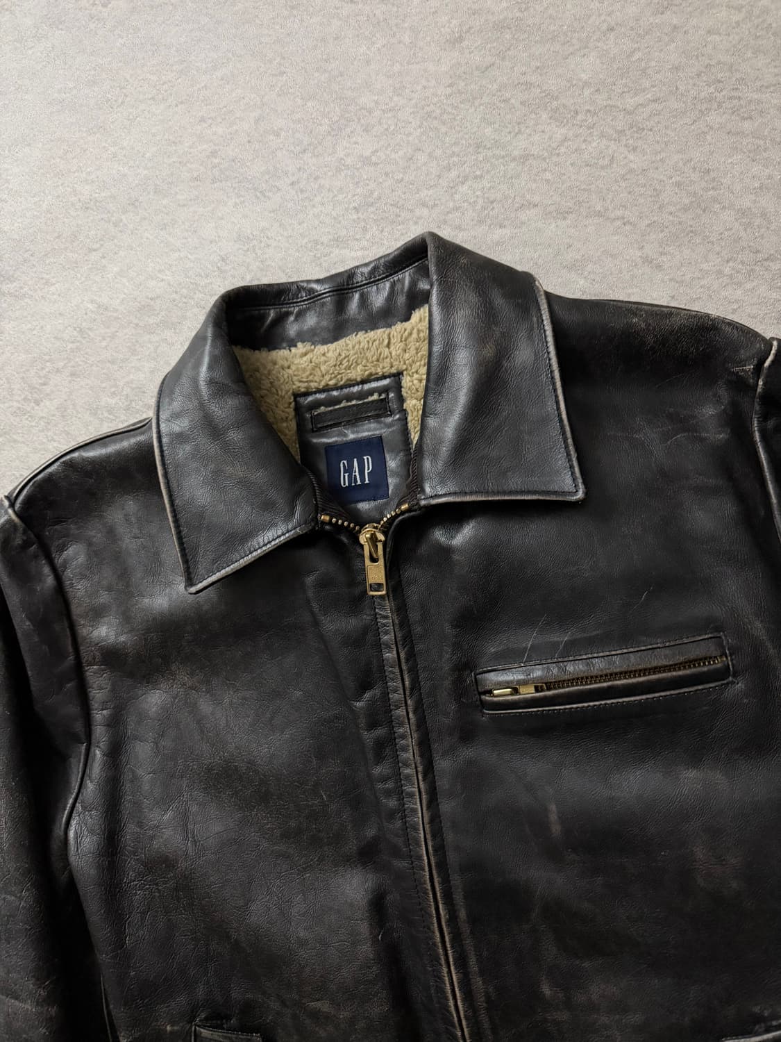Old gap 소가죽레더자켓 상품이미지3