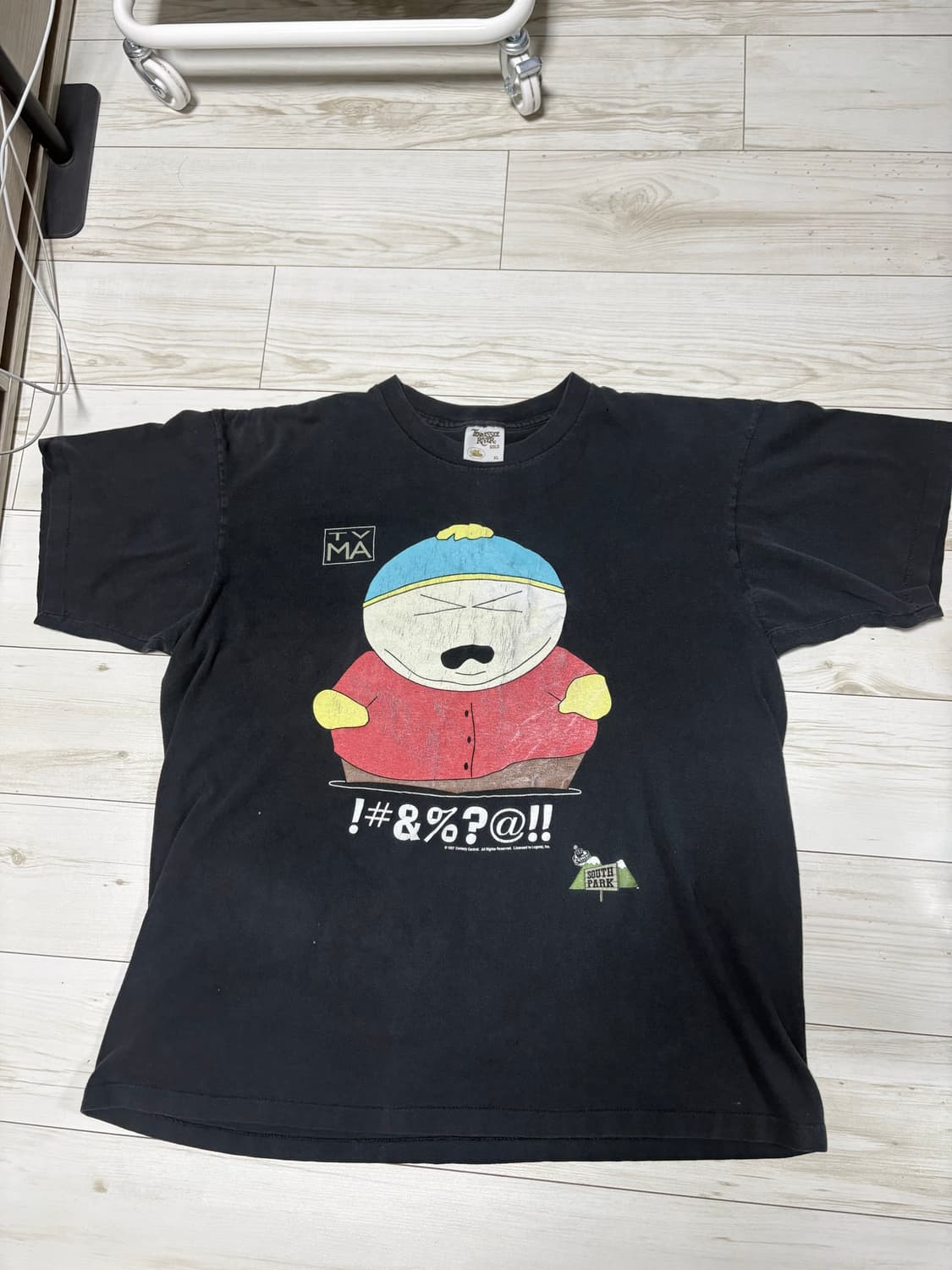90s usa 사우스파크 빈티지 티셔츠 싱글스티치 블랙 XL 상품이미지1