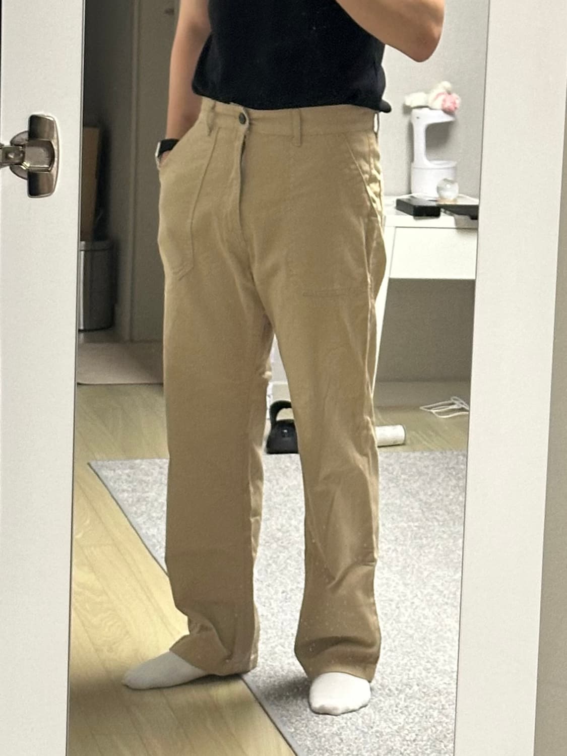 유니폼브릿지 코튼 베이지 팬츠 상품이미지5