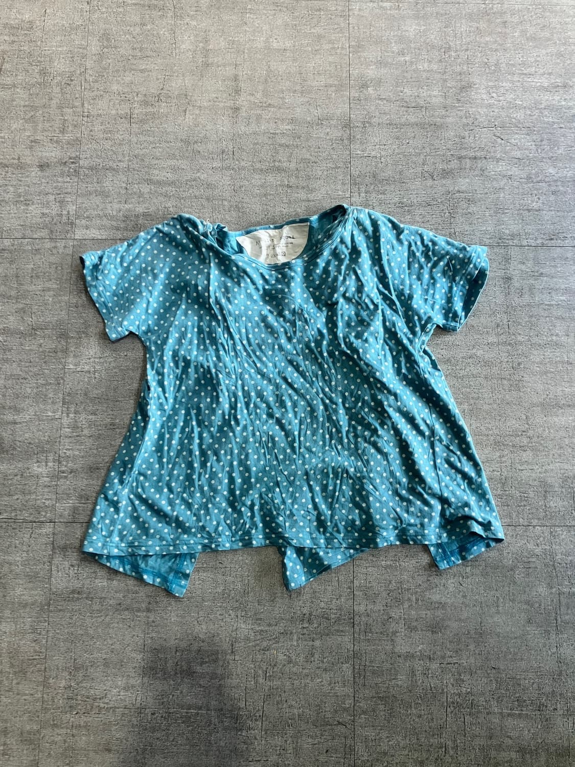 일본빈티지 Atellerequal 하구미모리걸 할메카지 도트 반팔티셔츠 상품이미지1