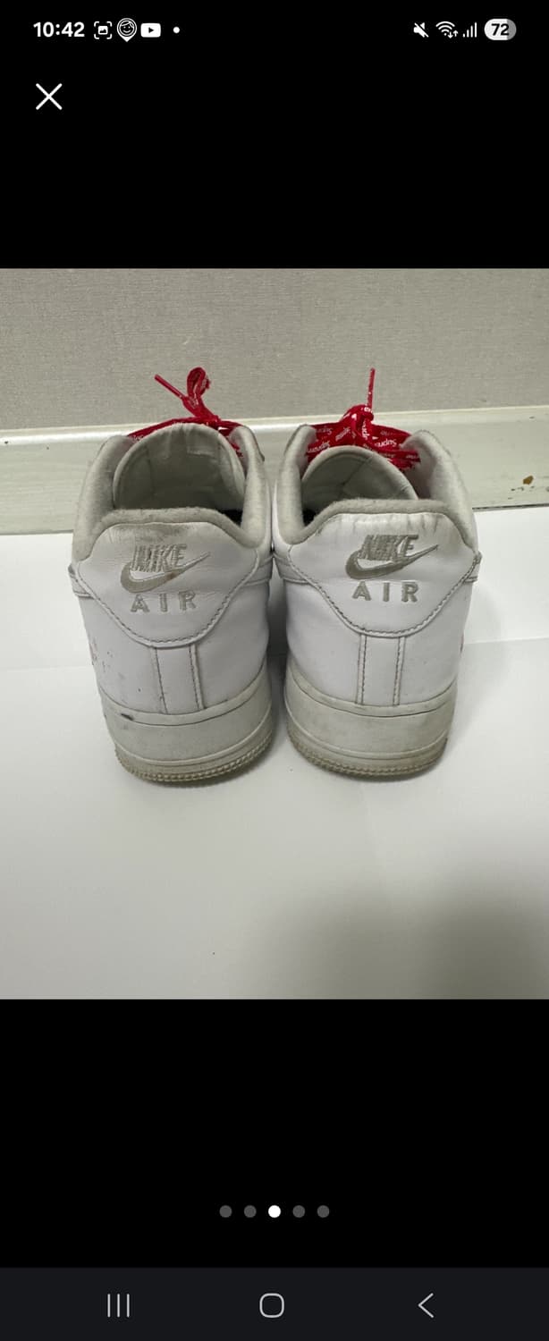 나이키 슈프림 에어포스 1 로우 화이트 285사이즈 상품이미지3