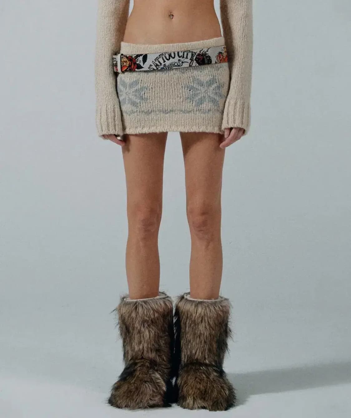 스컬프터 Nordic Knit Micro Skirt Ivory (M) 상품이미지1