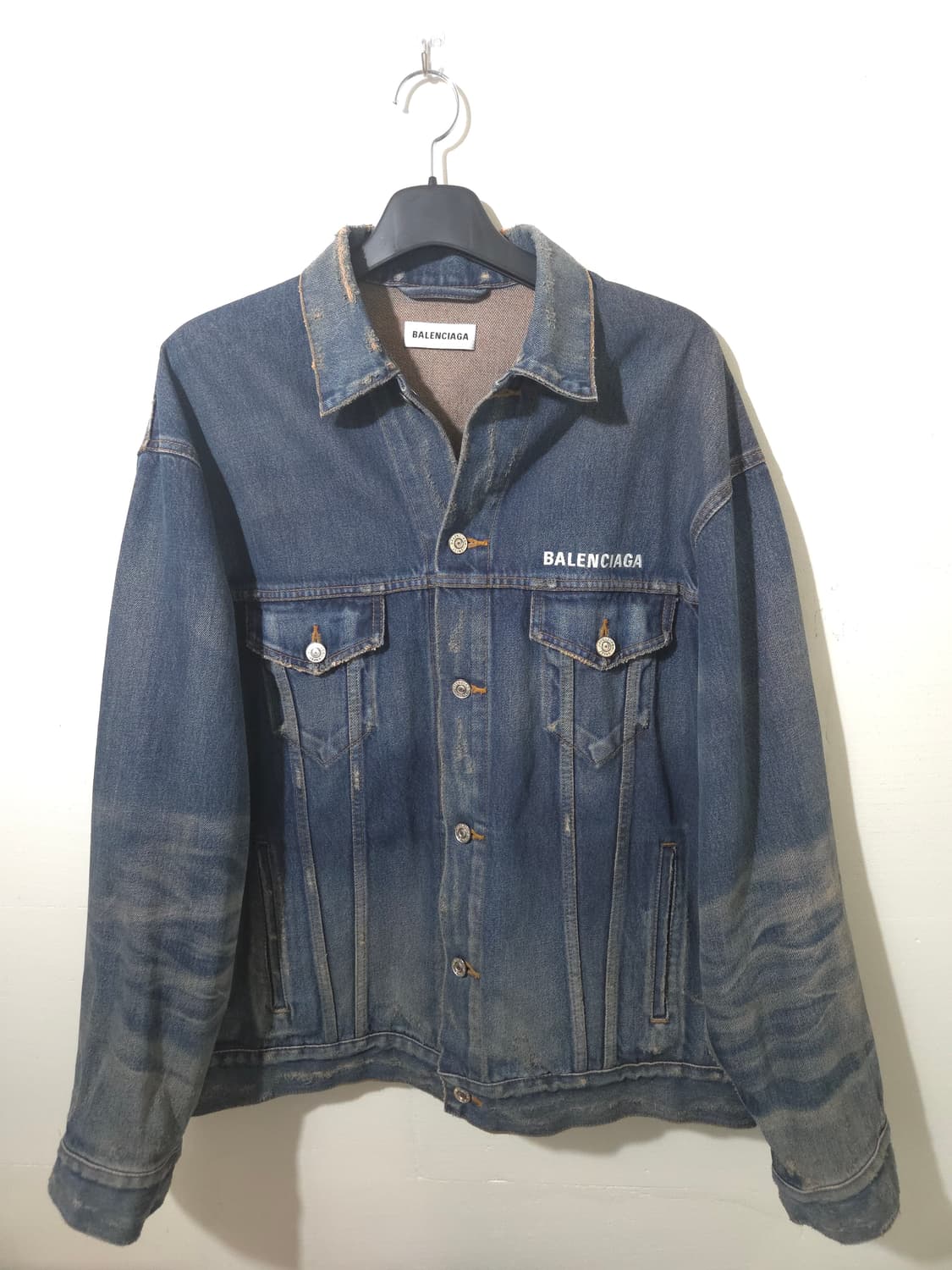 발렌시아가 백로고 데님 청자켈 34Size 상품이미지1