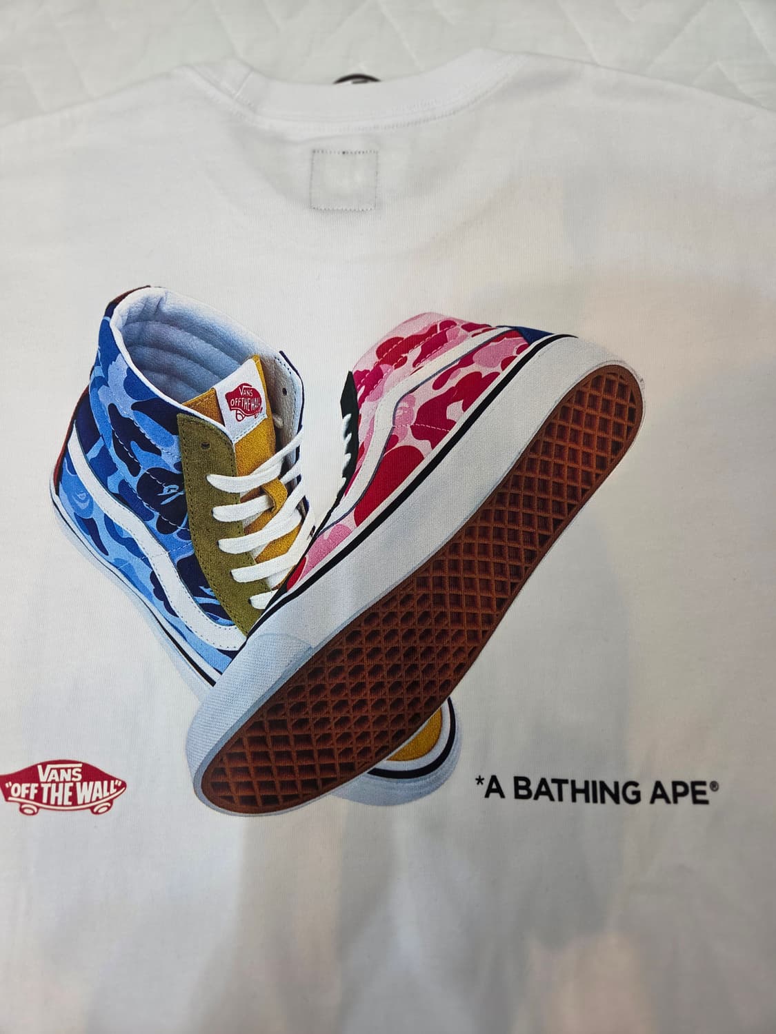 [새상품] 베이프X반스 콜라보 티셔츠M 상품이미지4