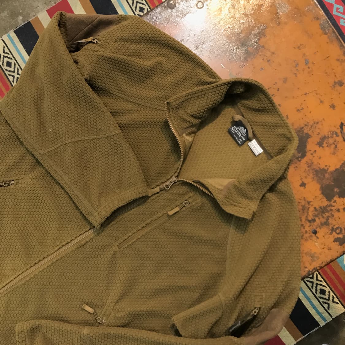 헬리 콘텍스 카키색 택티 투웨이 집업 플리스 자켓 남성 110 115 상품이미지2