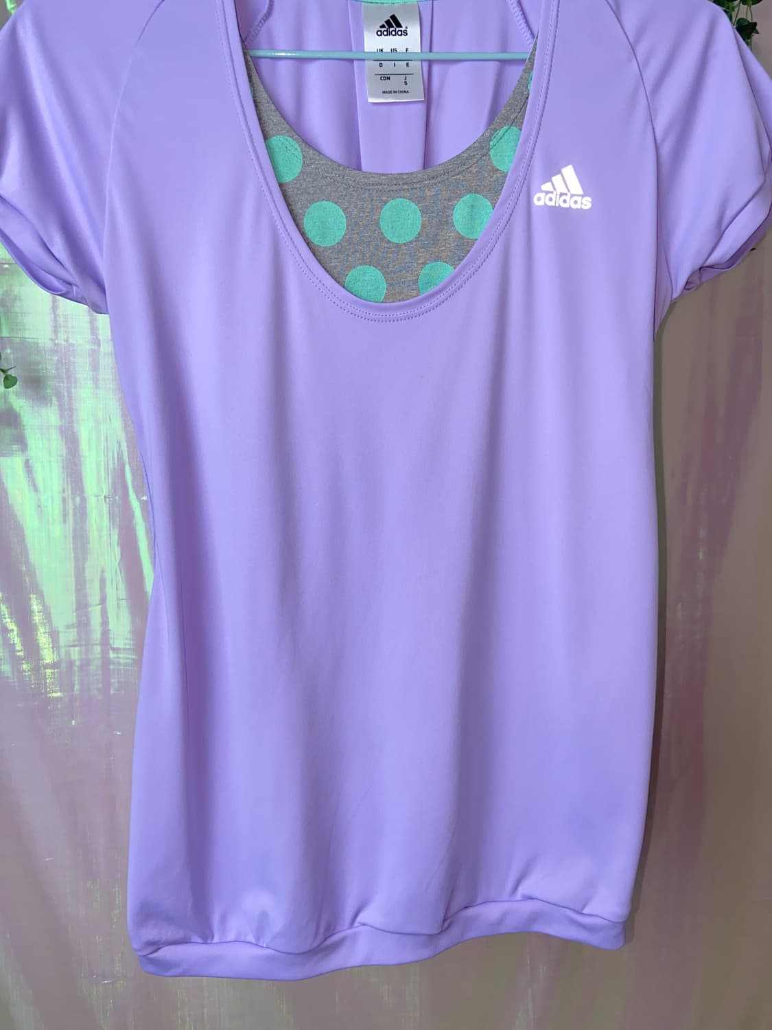 adidas 아디다스 연보라 반팔런닝탑  상품이미지6
