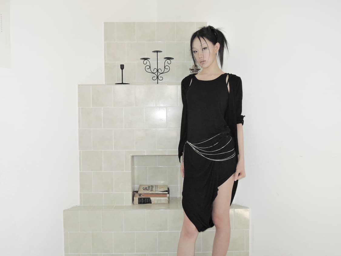 Drop Waist Shirring Maxi Dress 상품이미지1