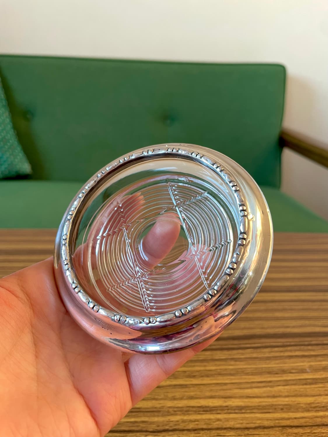 [앤틱 실버웨어] 빈티지 Amston 925 스털링실버 크리스탈 코스터 상품이미지2