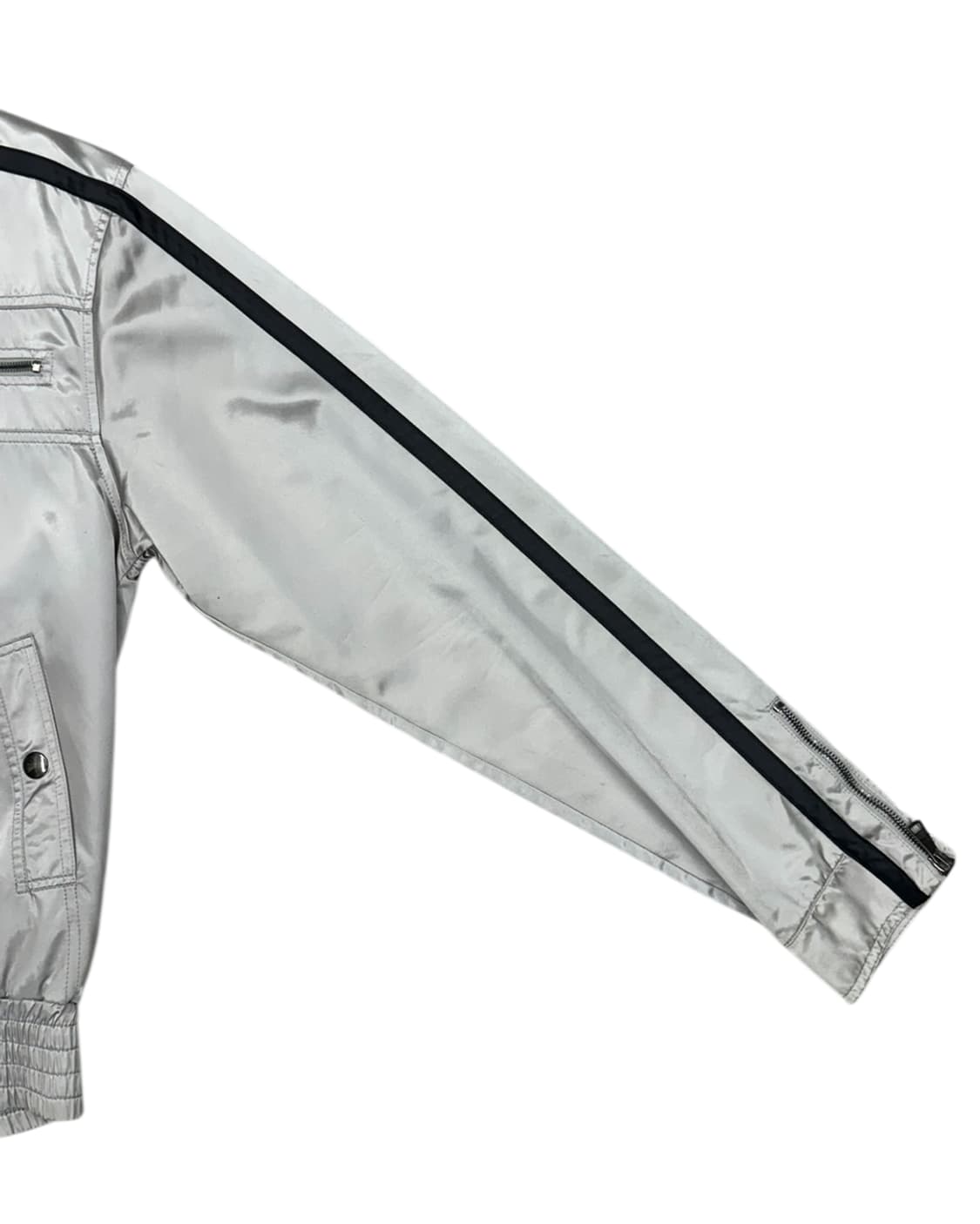 돌체앤가바나 메탈릭 실버 나일론 집업 자켓 상품이미지8