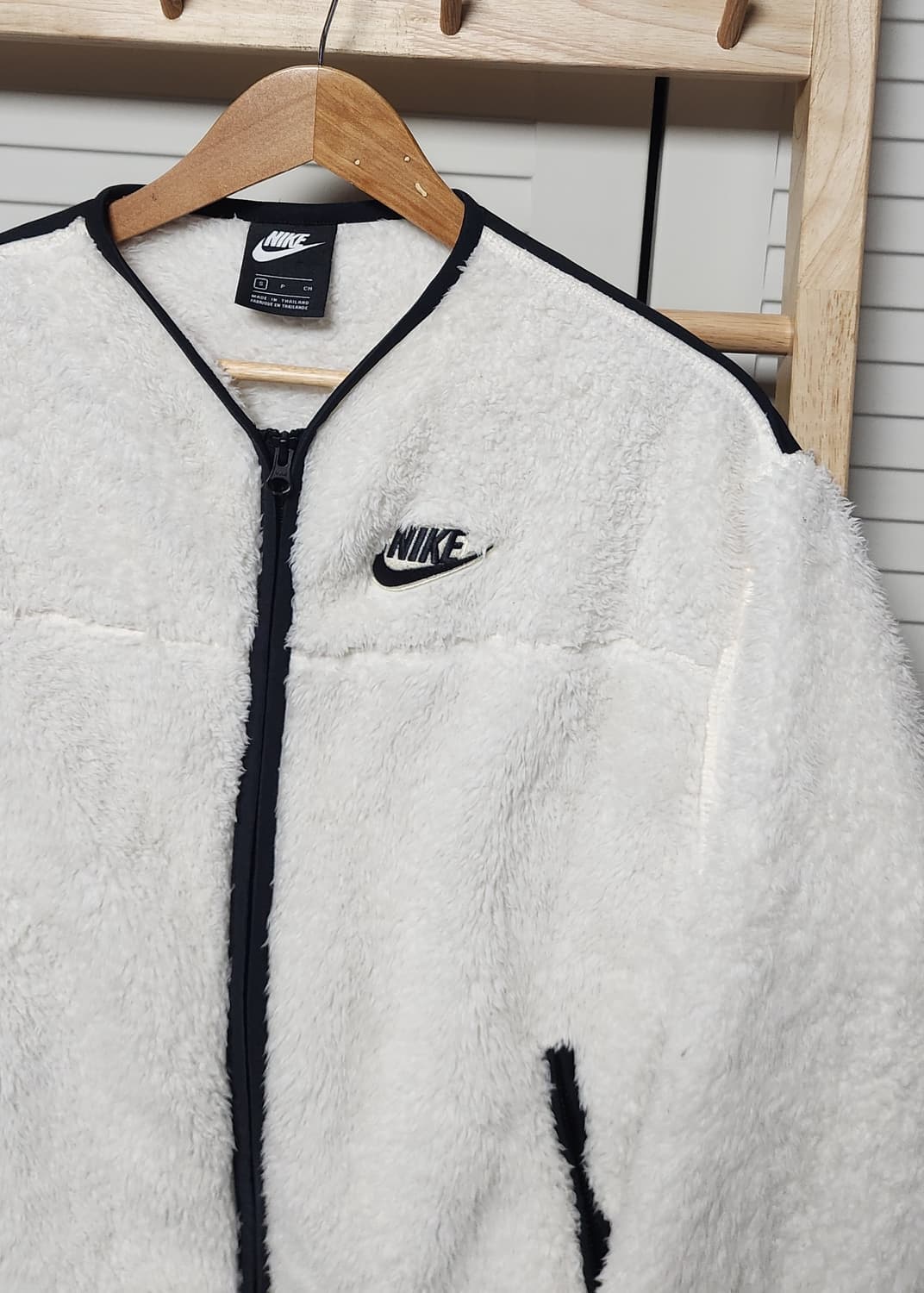 나이키 화이트 후리스 플러스 자켓 여성용 상품이미지3