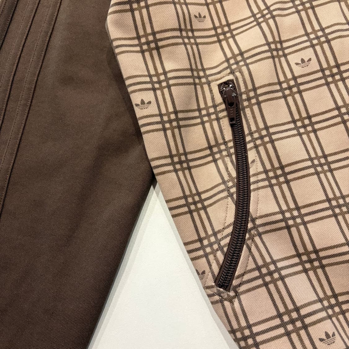 [95] 07s 아디다스 대장급 체크 패턴 브라운 트랙 져지 D508 상품이미지7