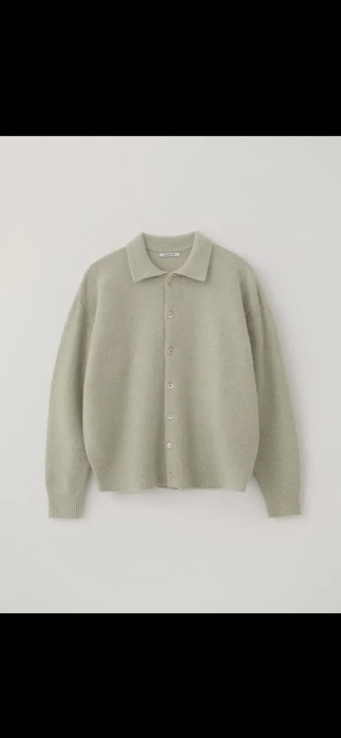 블랭크룸 알파카 카라 가디건 라임 옐로우 상품이미지1