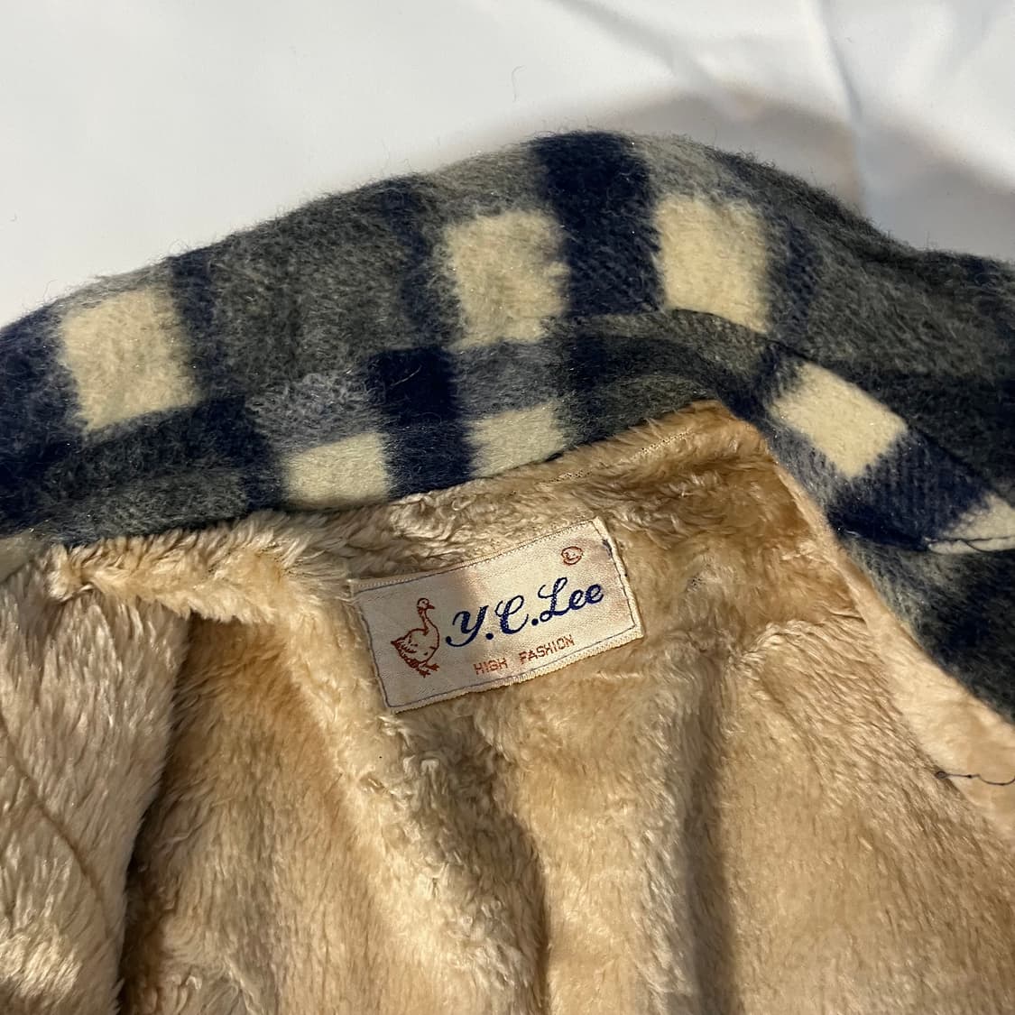 y.c.Lee 블루체크 울 자켓 상품이미지6