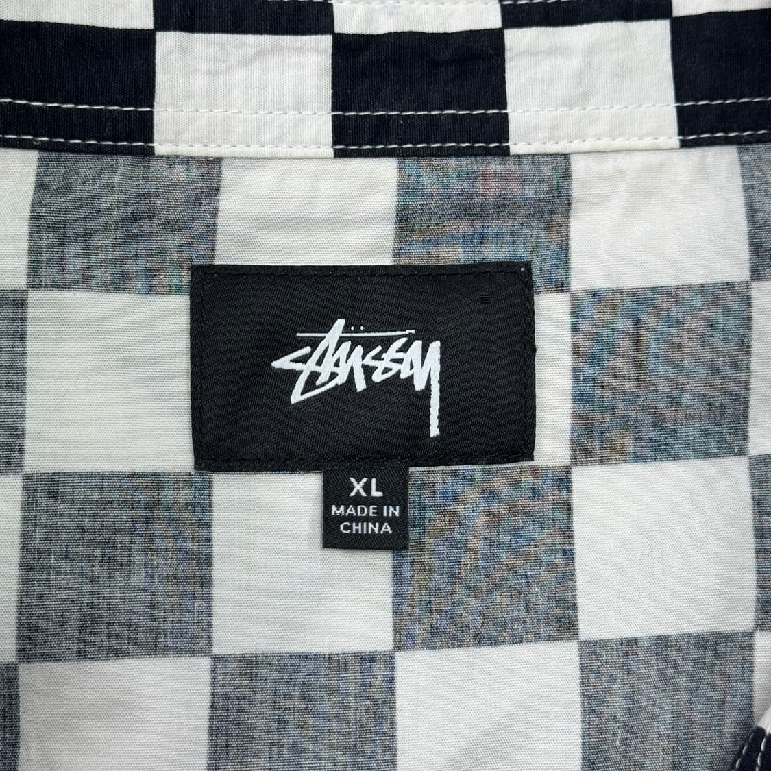 스투시 검흰 체커보드 웨스턴 셔츠 XL 상품이미지6
