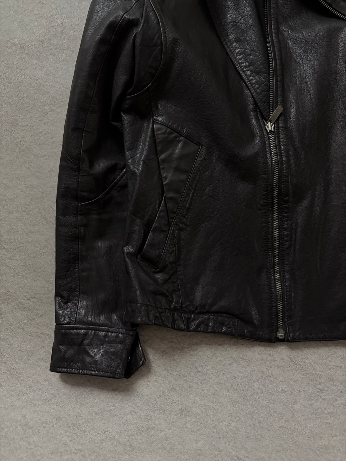 코데즈컴바인 비대칭 카우레더자켓 상품이미지7