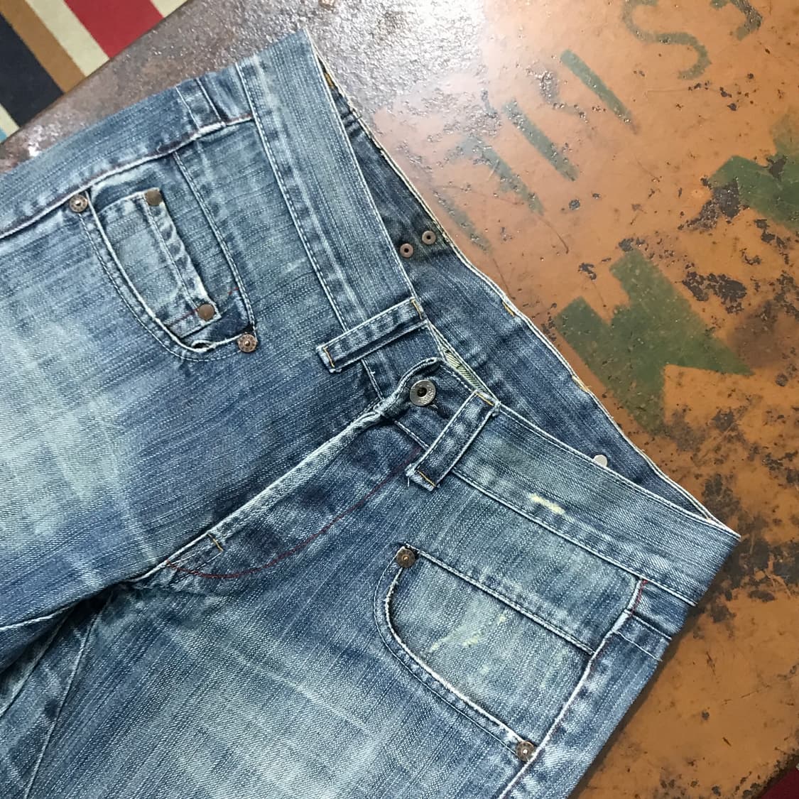 지스타로우 인디고 워시드 데님 팬츠 허리 33 사이즈  상품이미지5
