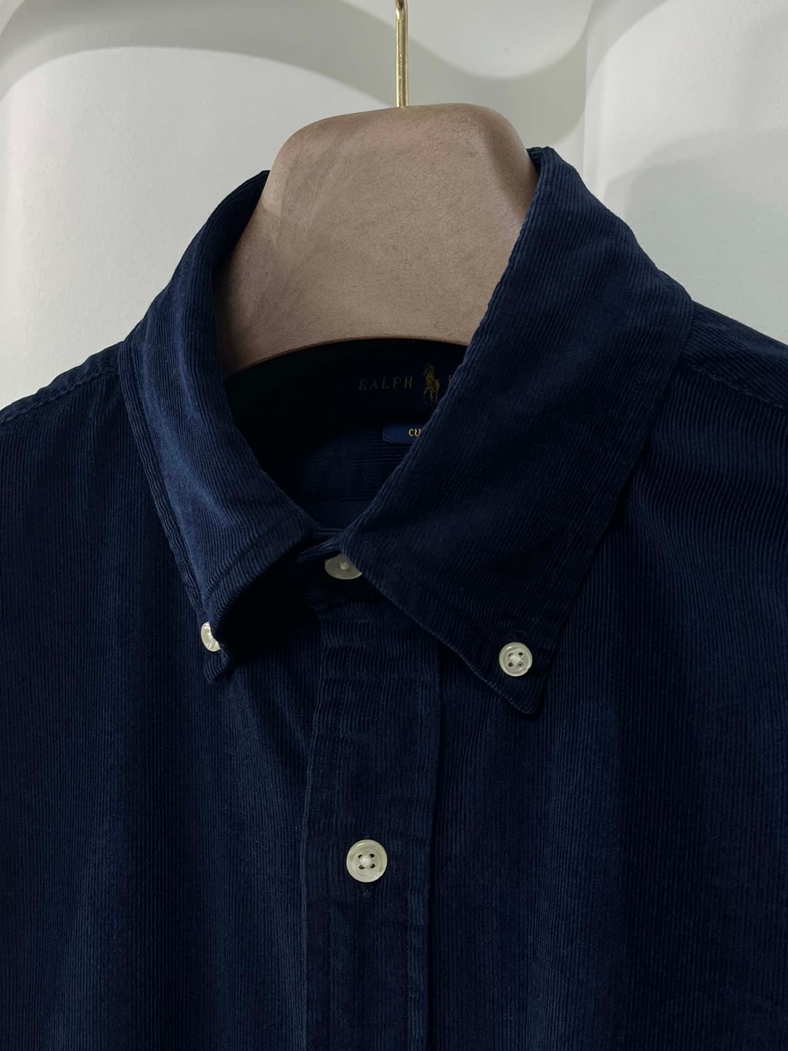 폴로 랄프로렌 로얄네이비 마이크로 코듀로이 버튼다운 셔츠 상품이미지6