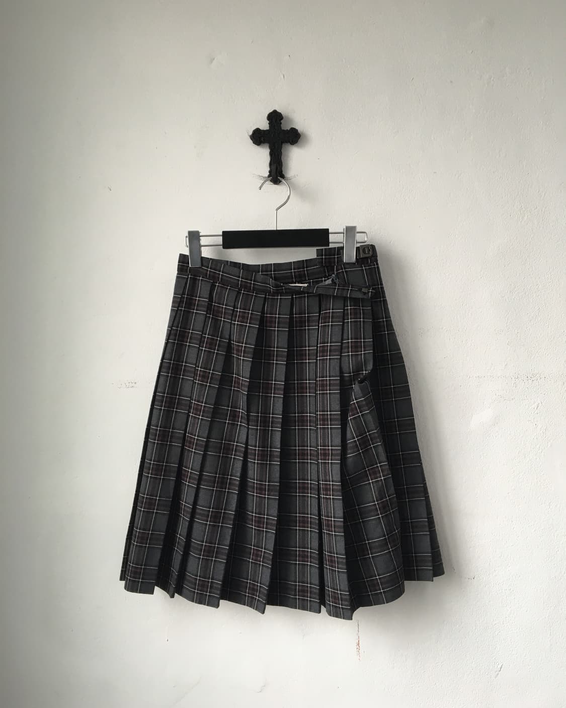 Check pattern pleats skirt 상품이미지1