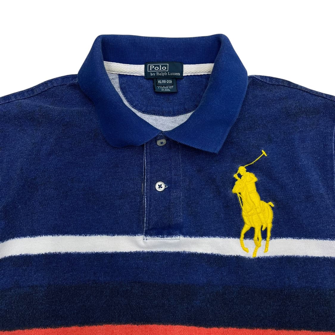 폴로 랄프로렌 빅포니 네이비 카라 반팔 XL 상품이미지5