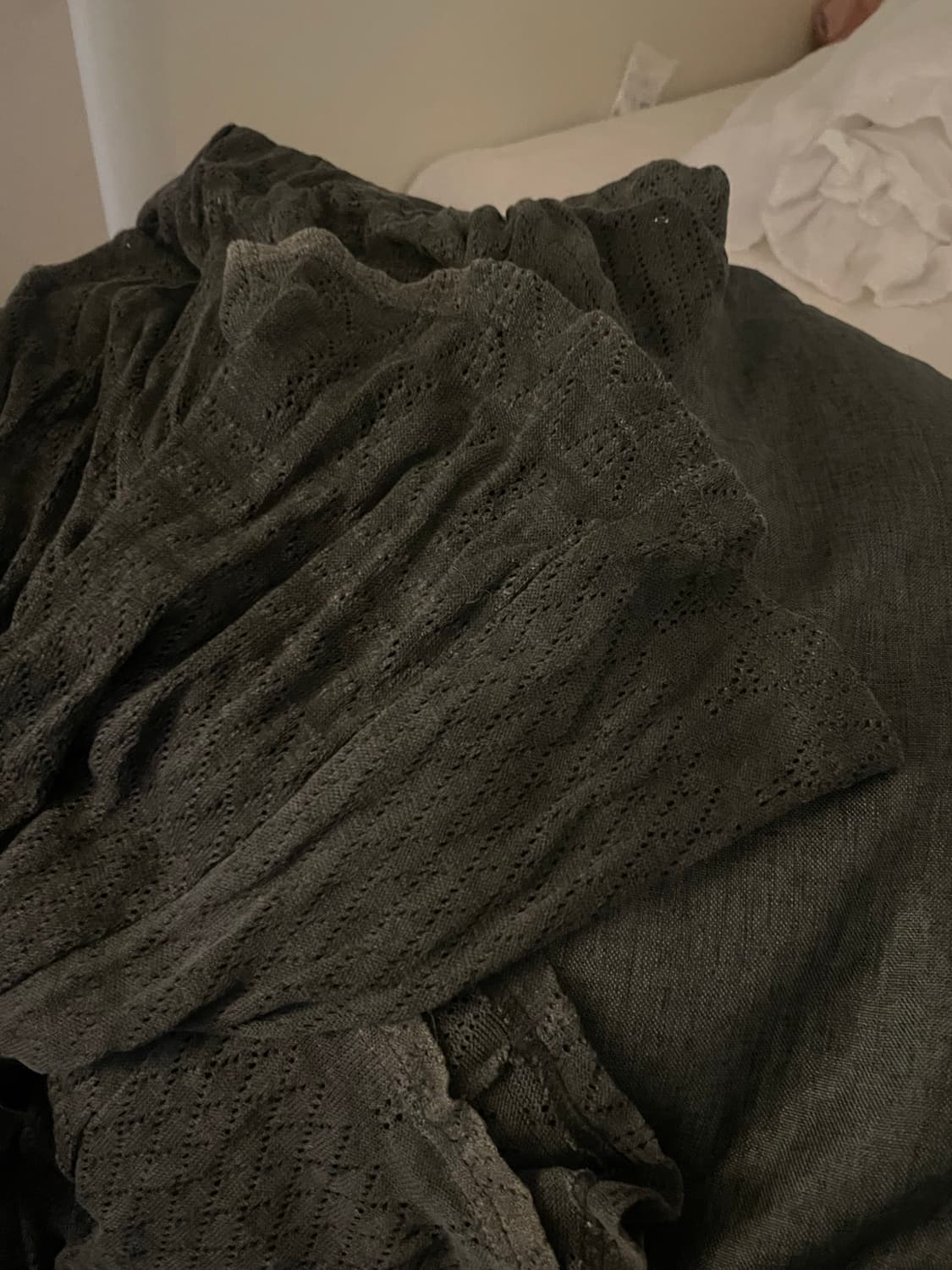 TENSEDANCE Eyelet boot-cut pants_charcoa 상품이미지5