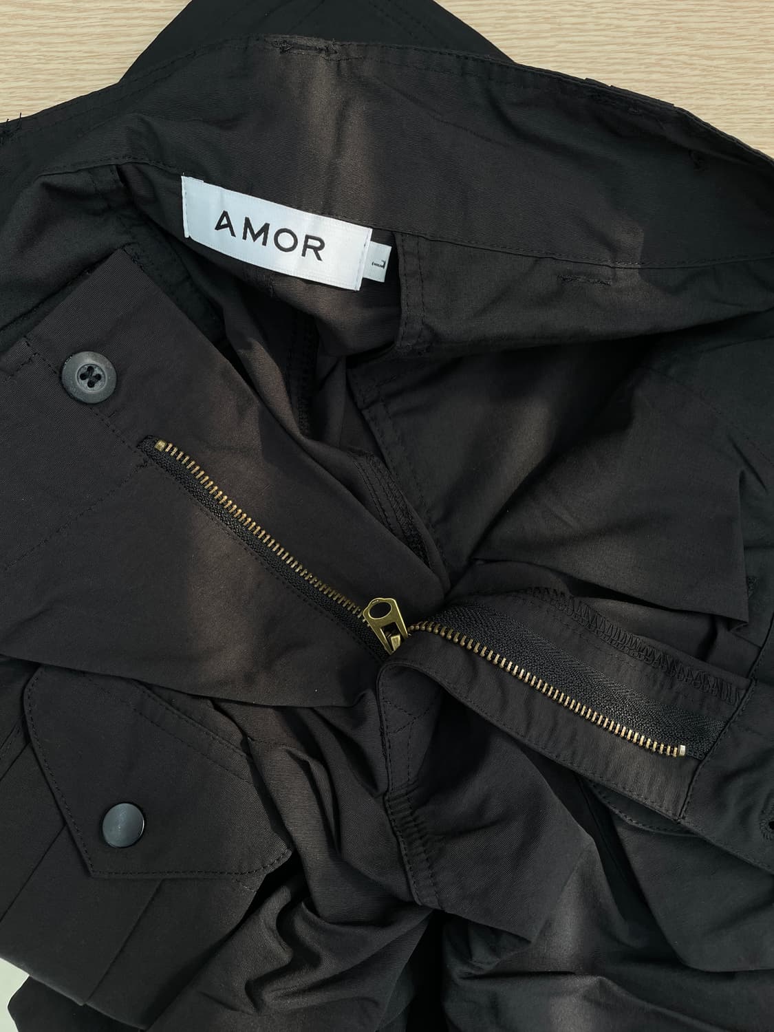 아모르(AMOR) 멀티 테크니컬 카고 팬츠 블랙 상품이미지7