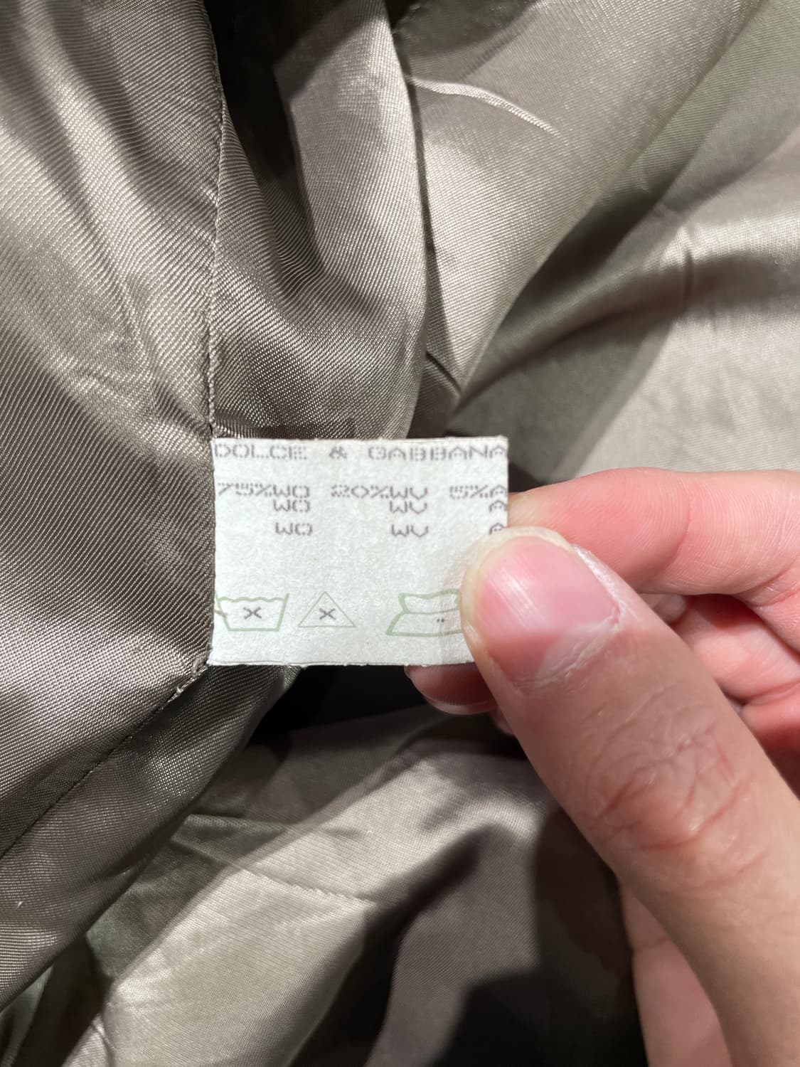 돌체 앤 가바나 패치워크 헤링본 울 숏 코트 상품이미지7