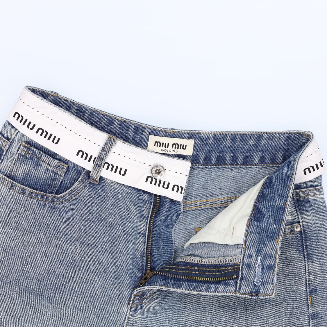 [L] 여성 포인트 연청 와이드데님팬츠 1205HR2 상품이미지4