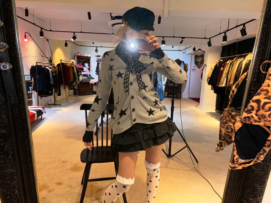 별 패턴 가디건 상품이미지9