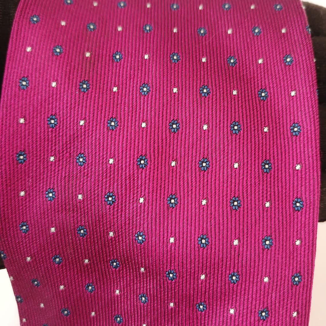알테아 실크 핫핑크 마이크로 플라워 넥타이 8.7cm A등급 A19369 상품이미지8