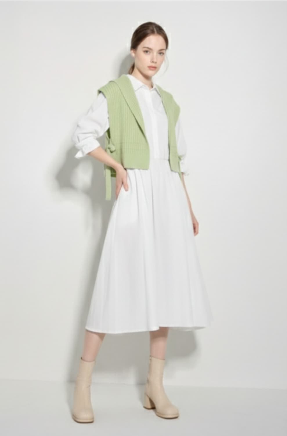 오즈세컨 세일러카라 골지니트 베스트 프리사이즈 상품이미지1