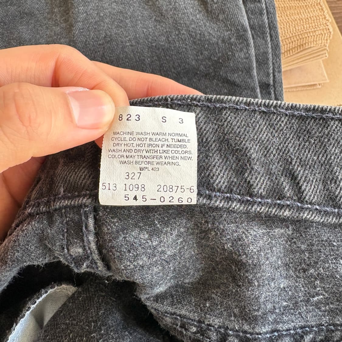 98년 10월 미국 생산 리바이스 545 데님 블랙 팬츠 상품이미지10