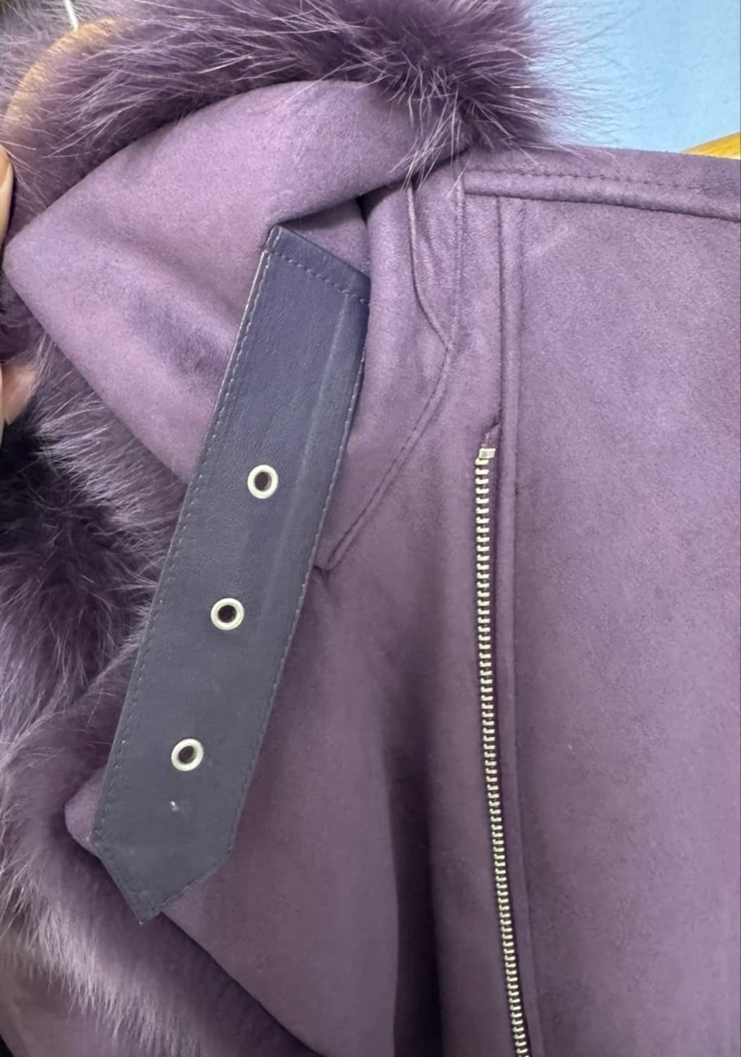 퍼카라 무스탕 바이올렛 퍼플 라이더자켓  55 씨티지 상품이미지6