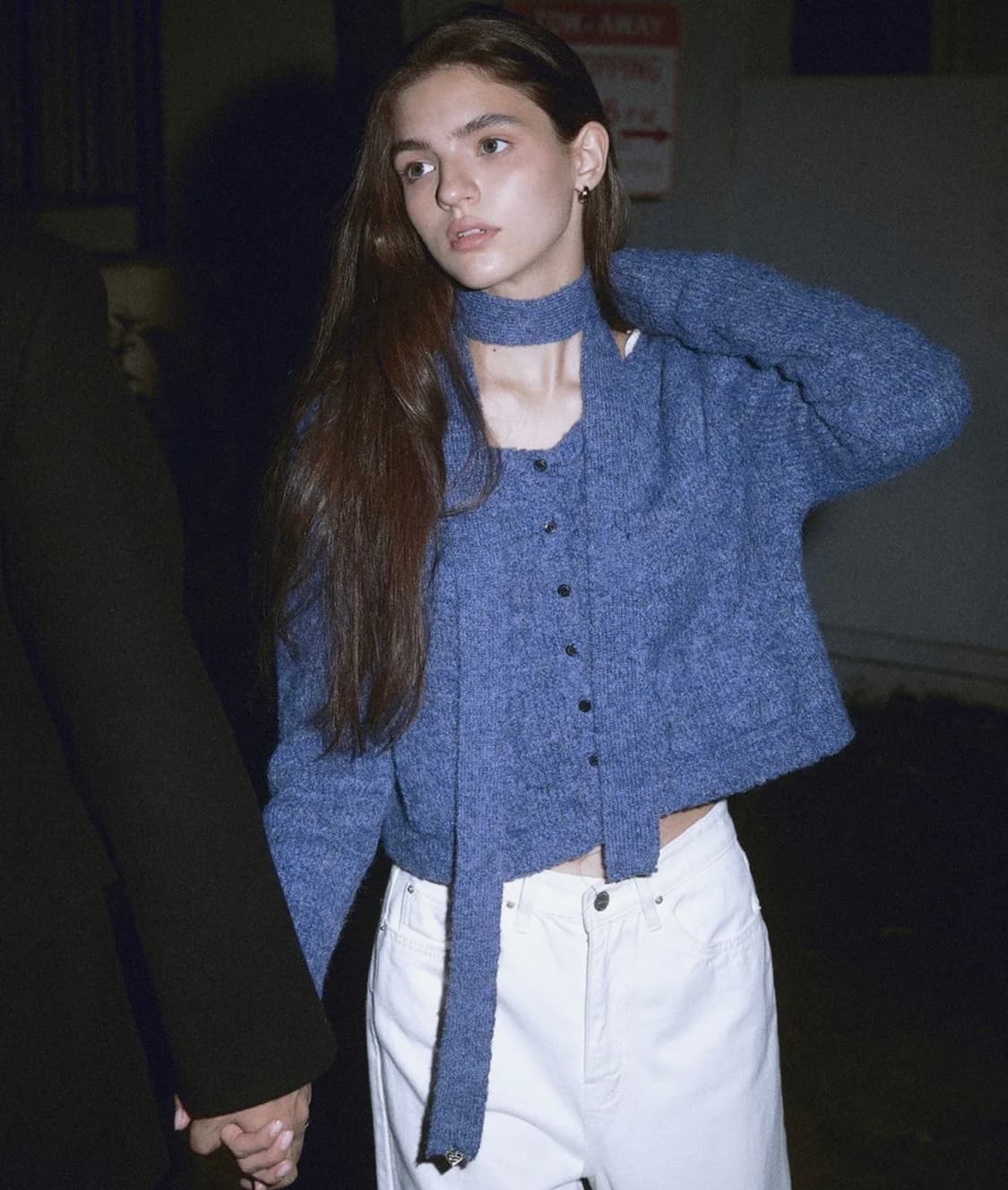 레터프롬문 크롭 가디건 (목도리포함) 상품이미지1