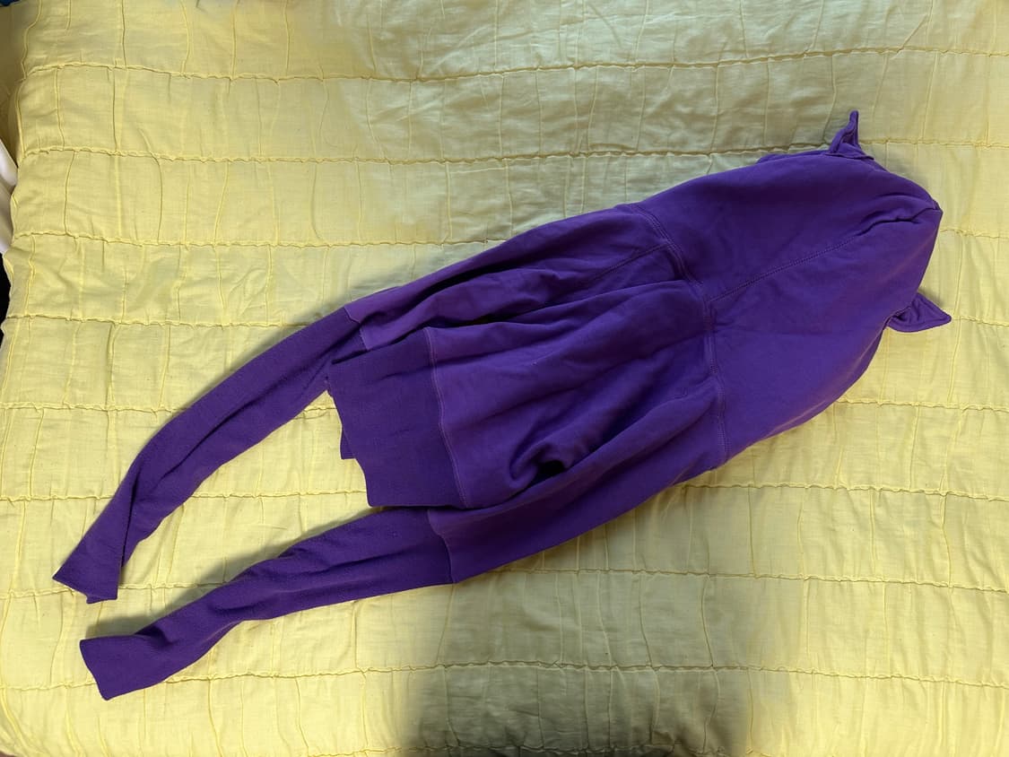 펑크 네코미미 퍼플 크롭 투웨이 후드 집업 상품이미지2