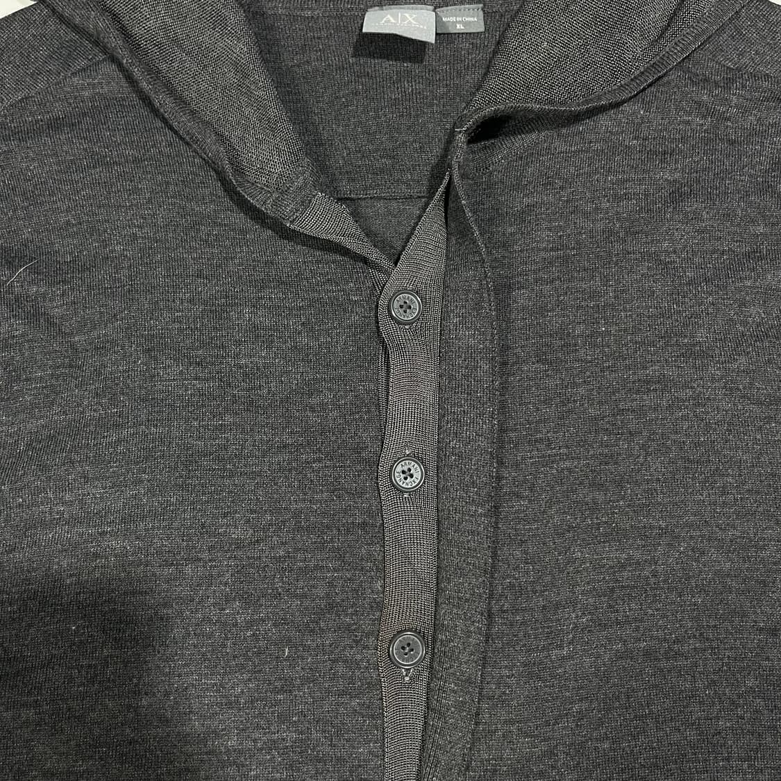 알마니 익스체인지 차콜 후드 니트 베스트 상품이미지3