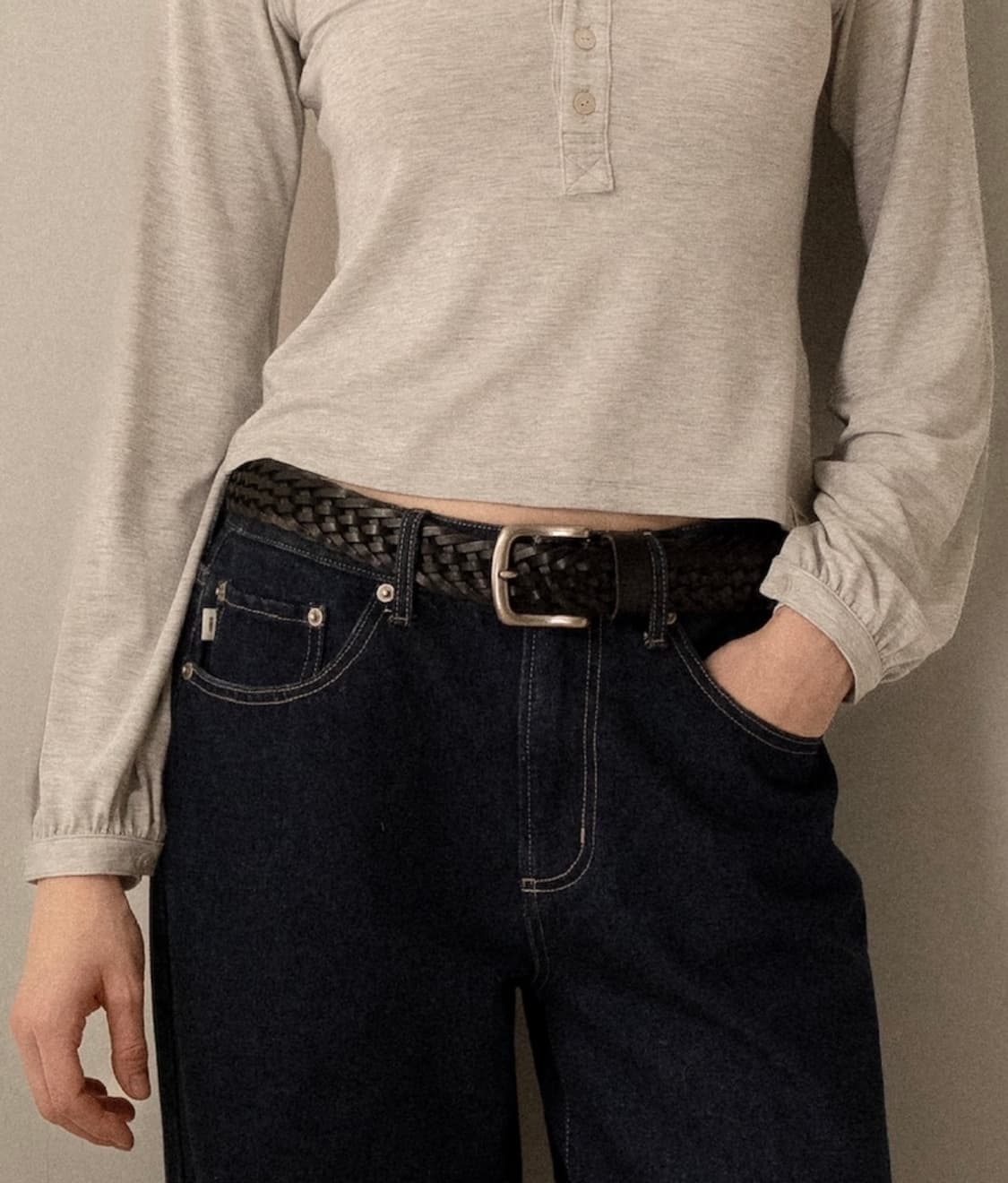 글로니 레더 브레이디드 벨트 상품이미지5