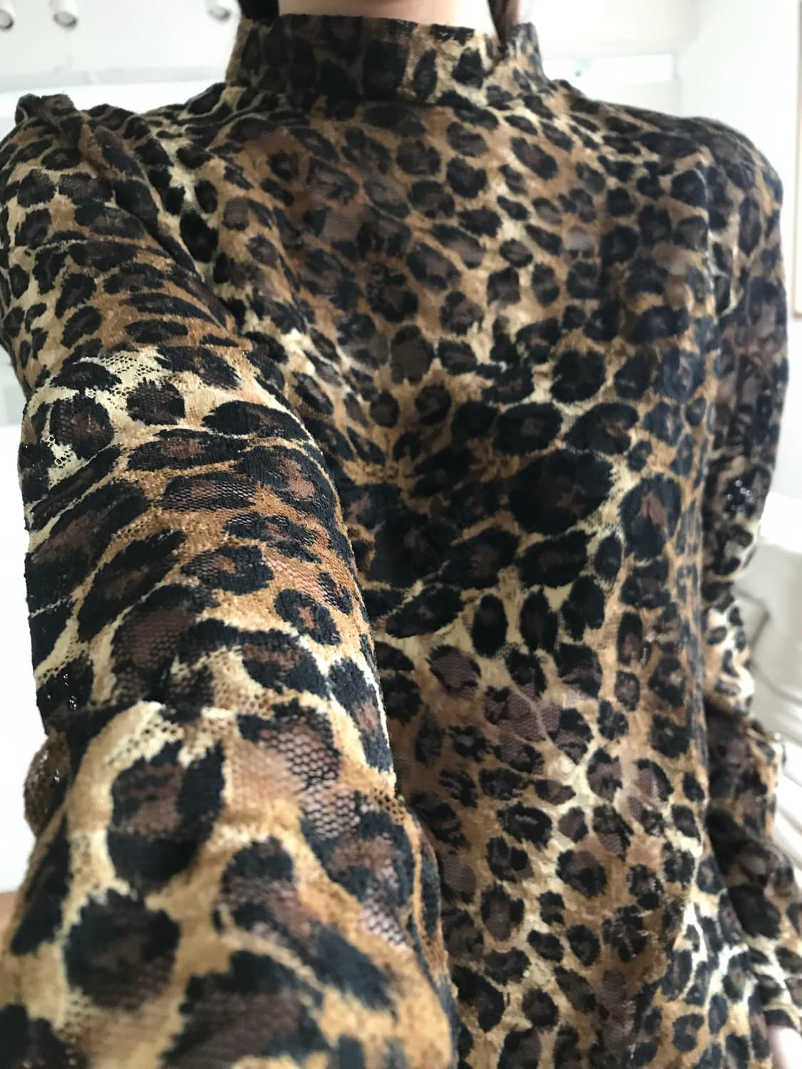 vintage leopard pattern top 상품이미지4