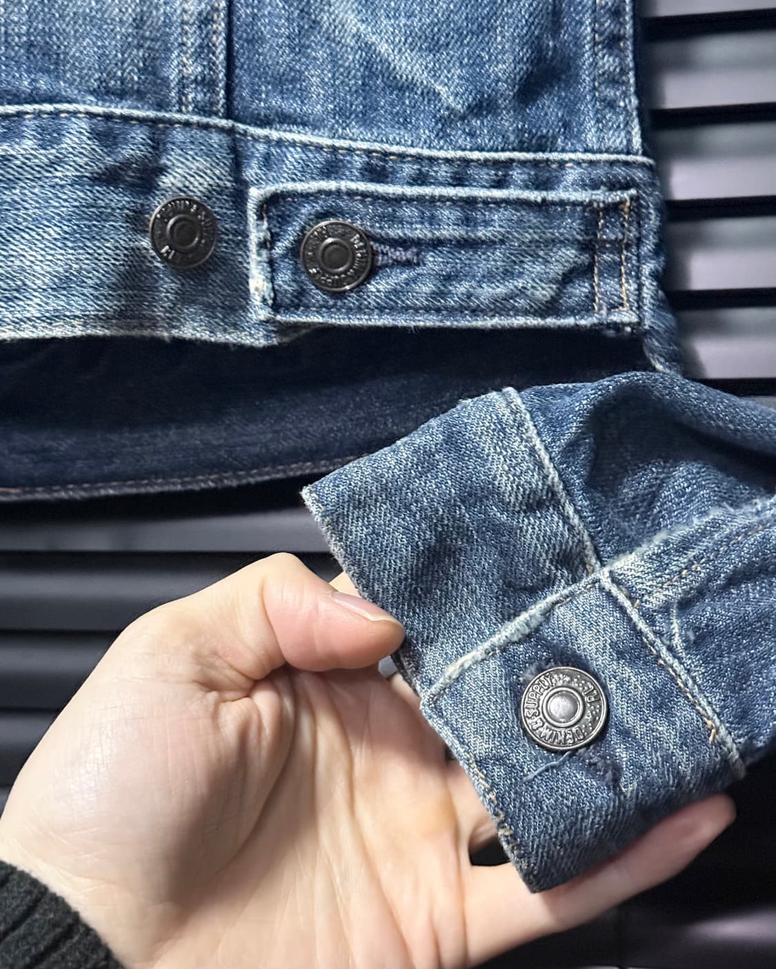 데님앤서플라이 폴로 랄프로렌 워싱 데님 청자켓 트러커 S 90 워크 자켓 상품이미지6