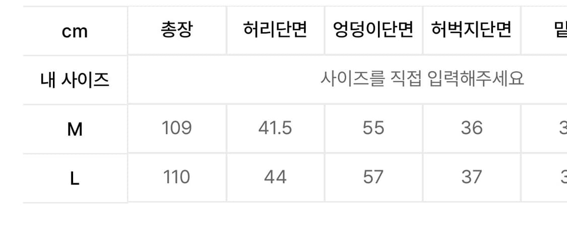 윈더 화이트 카고 새상품 M 상품이미지5