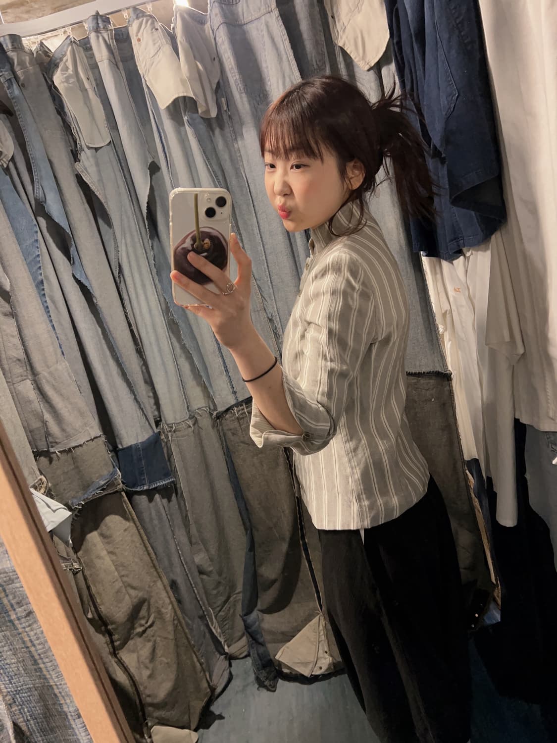 44-55 ) ARMANI Pebble Stripe Jacket 상품이미지1
