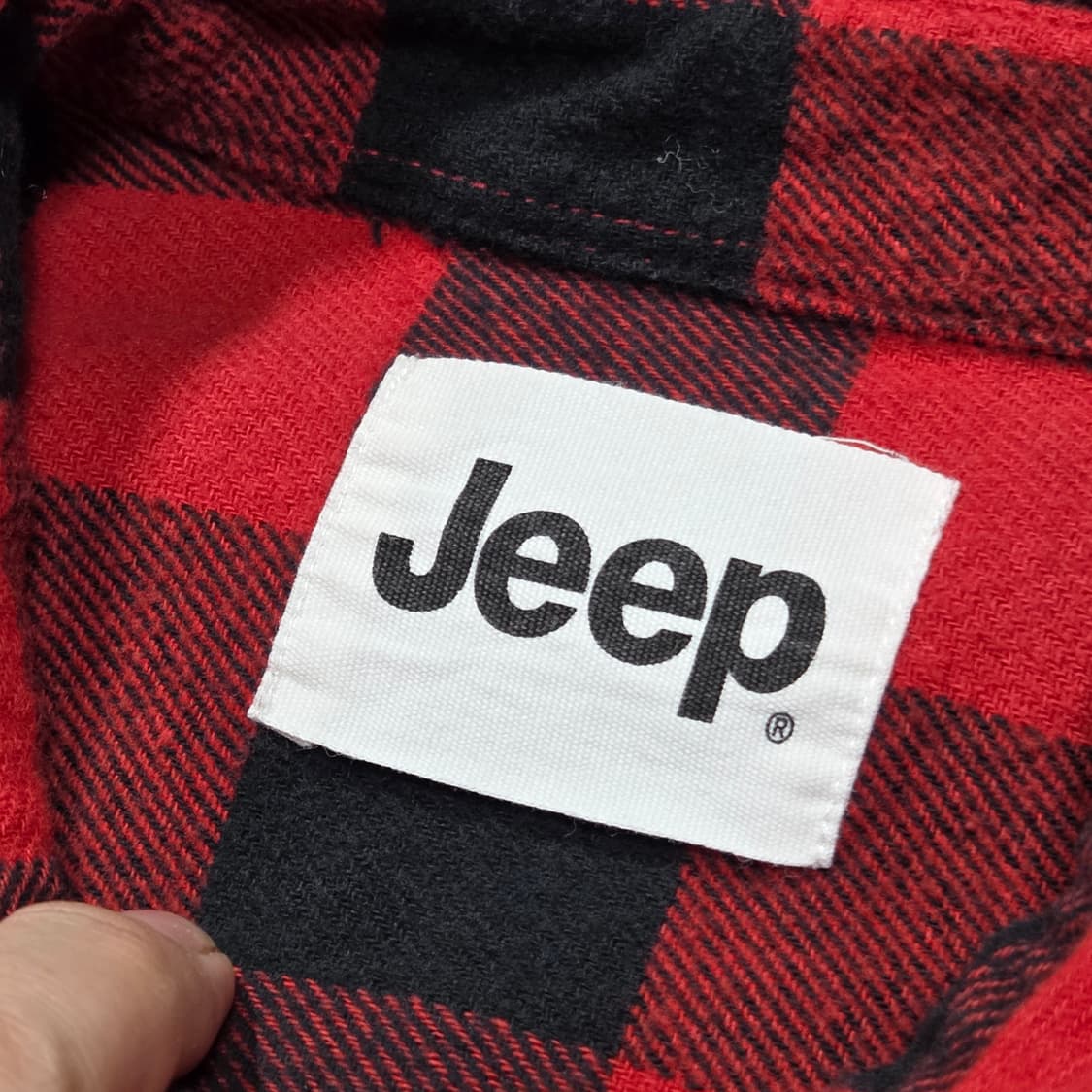 지프 레드 체크 코튼 셔츠 상품이미지7