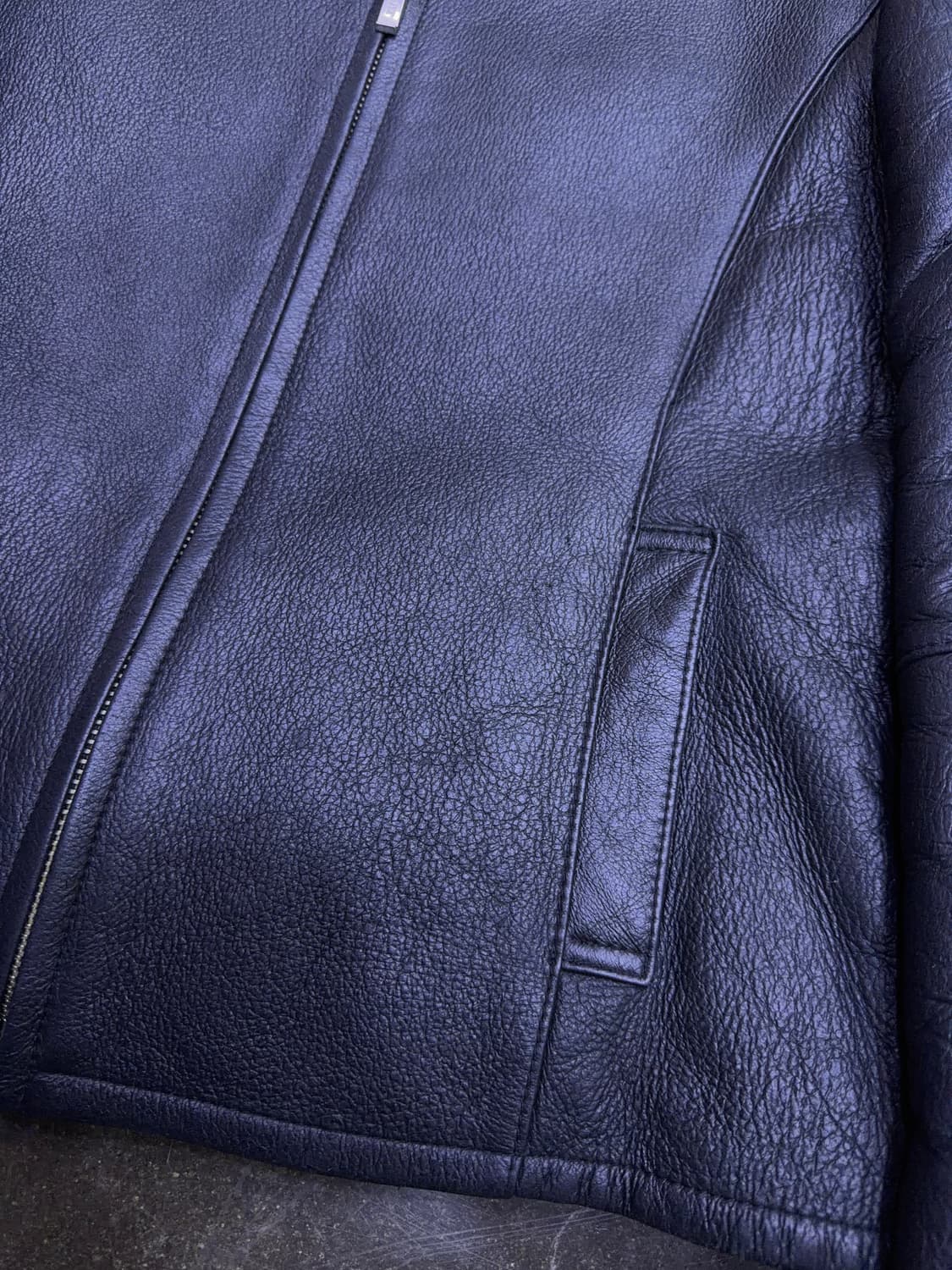 체이스컬트 양가죽 무스탕 모피 가죽자켓 블랙 95 상품이미지5