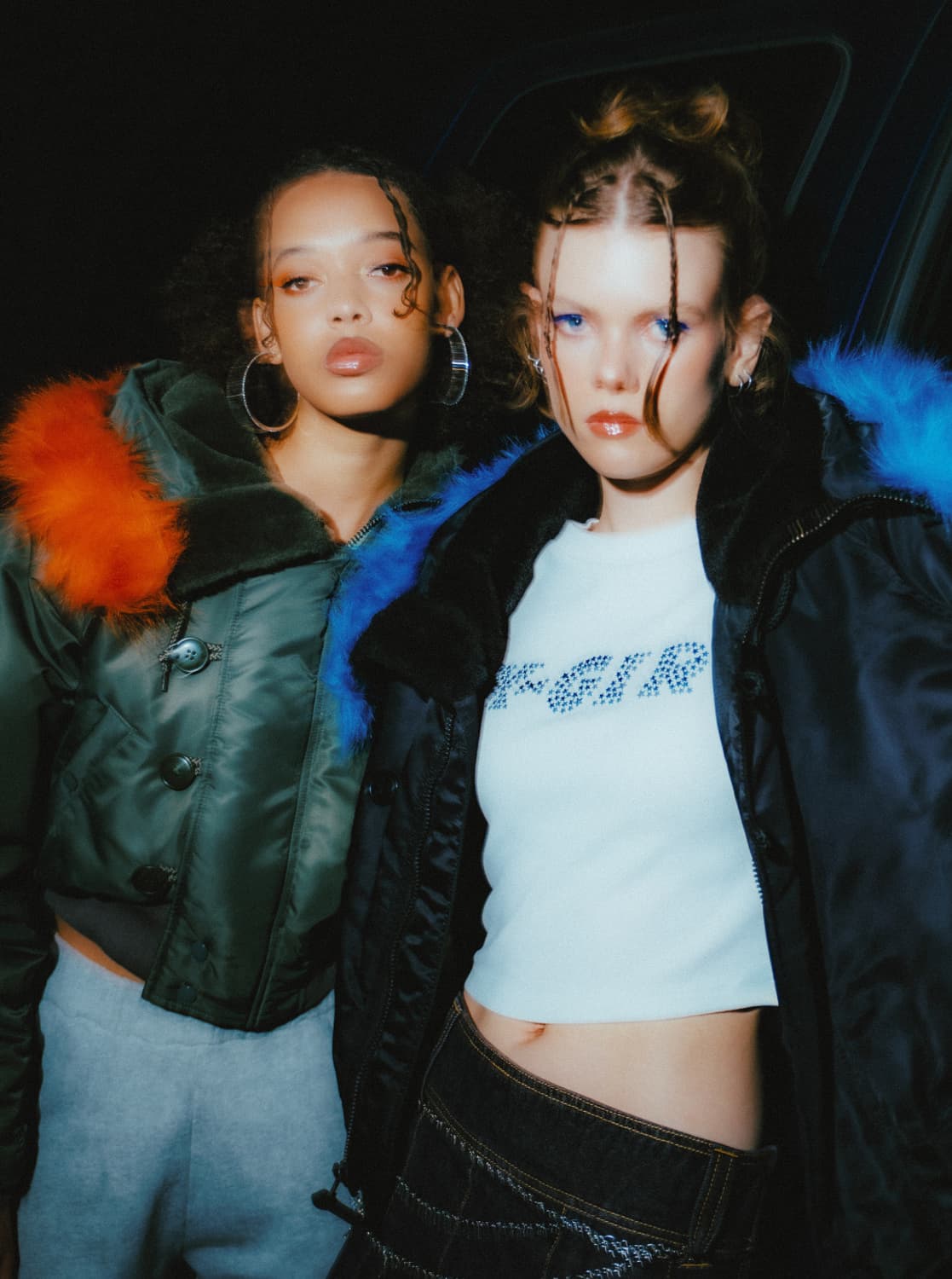 알파 인더스트리 x x-girl 엑스걸 숏 n2b 카키 s 상품이미지3