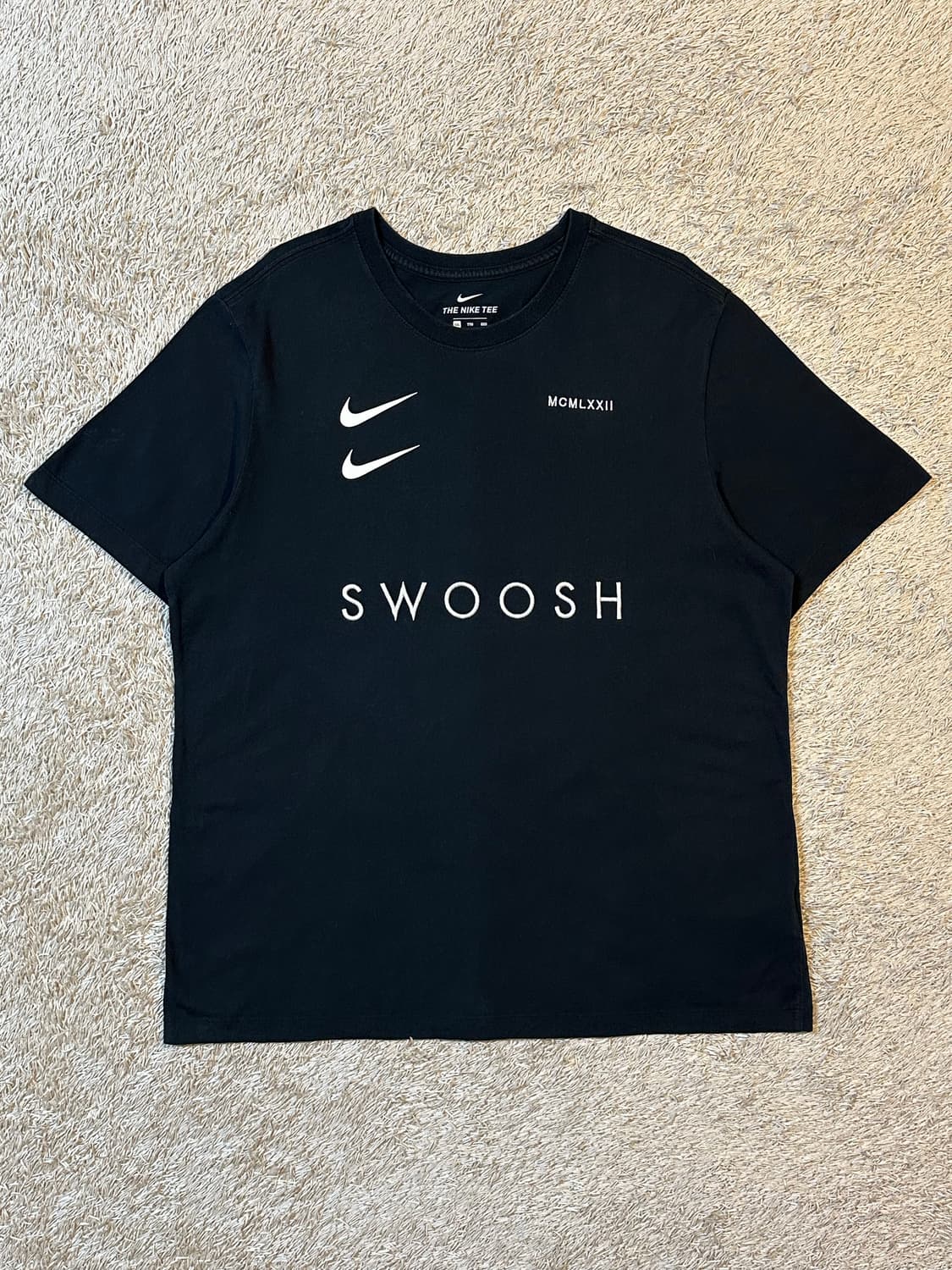 나이키 더블 스우시 반팔 티셔츠 블랙 2XL 상품이미지1