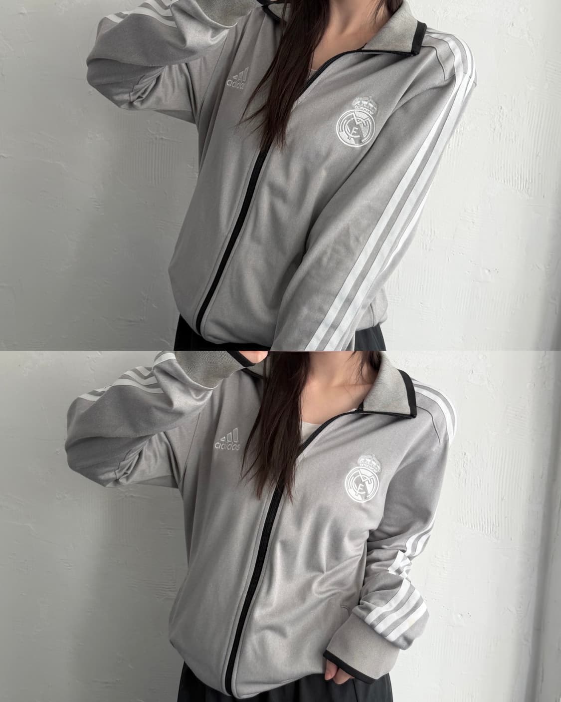 Adidas 아디다스 레알마드리드 RM 로고 실버그레이 컬러 트랙탑 상품이미지1