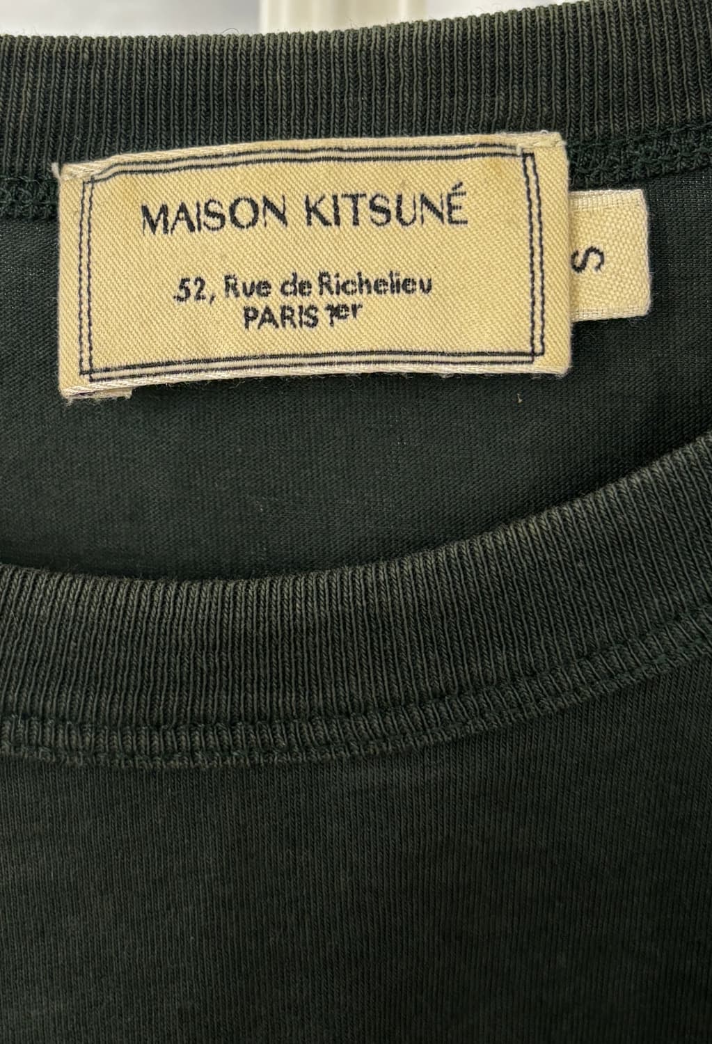 메종키츠네 폭스 헤드 반팔티 다크 그린 S 상품이미지2