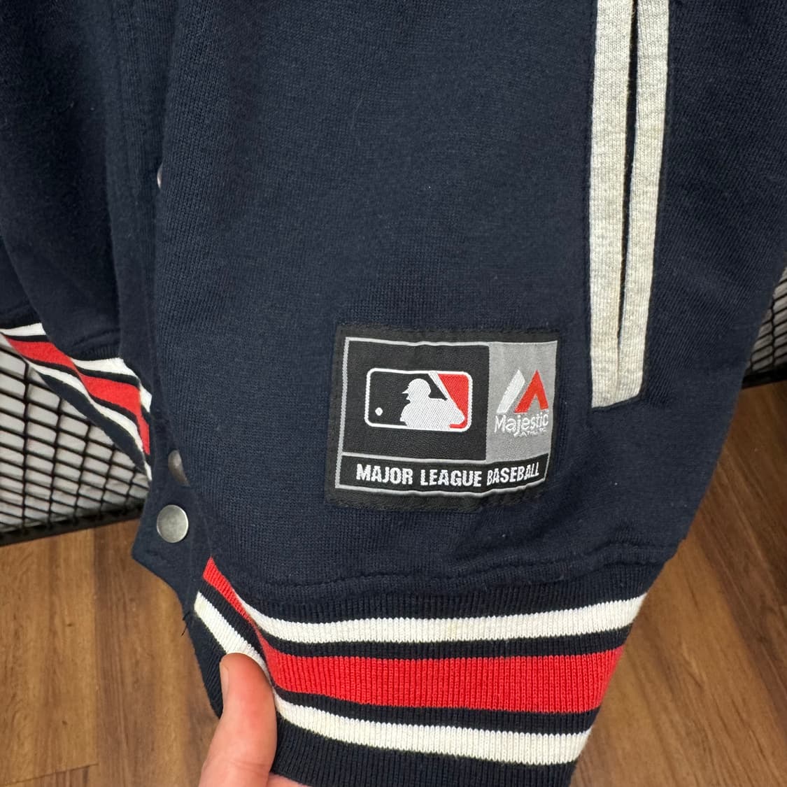 00s 마제스틱 뉴욕 양키스 후드 바시티 자켓 네이비 상품이미지7