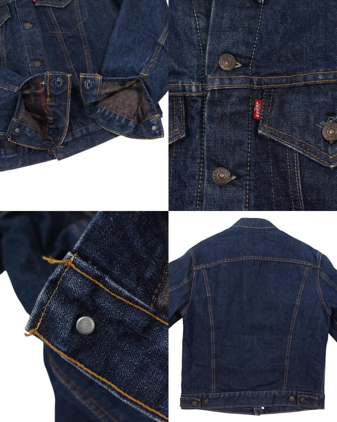 1960s USA 리바이스 70505-0317 데님 자켓 빅E 블랭킷 상품이미지6